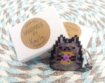 8-Bit Pusheen Keychain (Shrinky Dink)