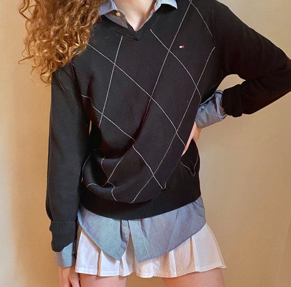 vintage tommy hilfiger argyle sweater
