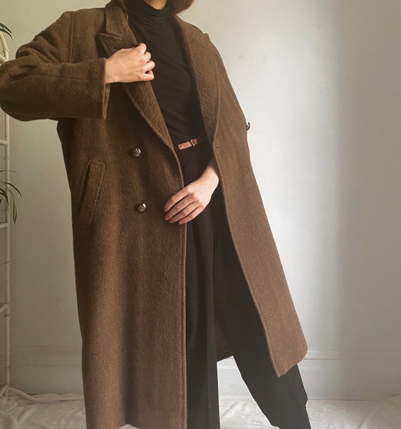 vintage wool/alpaca long coat irving samuel