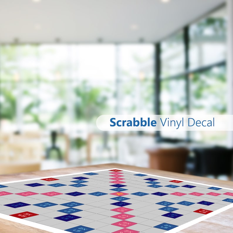 Scrabble Vinyl Sticker Decal With 3D Tile Art 16 Inches X 16 Etsy