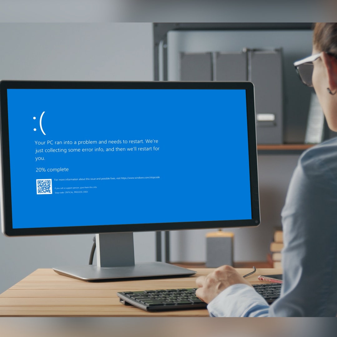 Computer Error Prank, Fun Office Pranks - Windows Blue Screen - Etsy