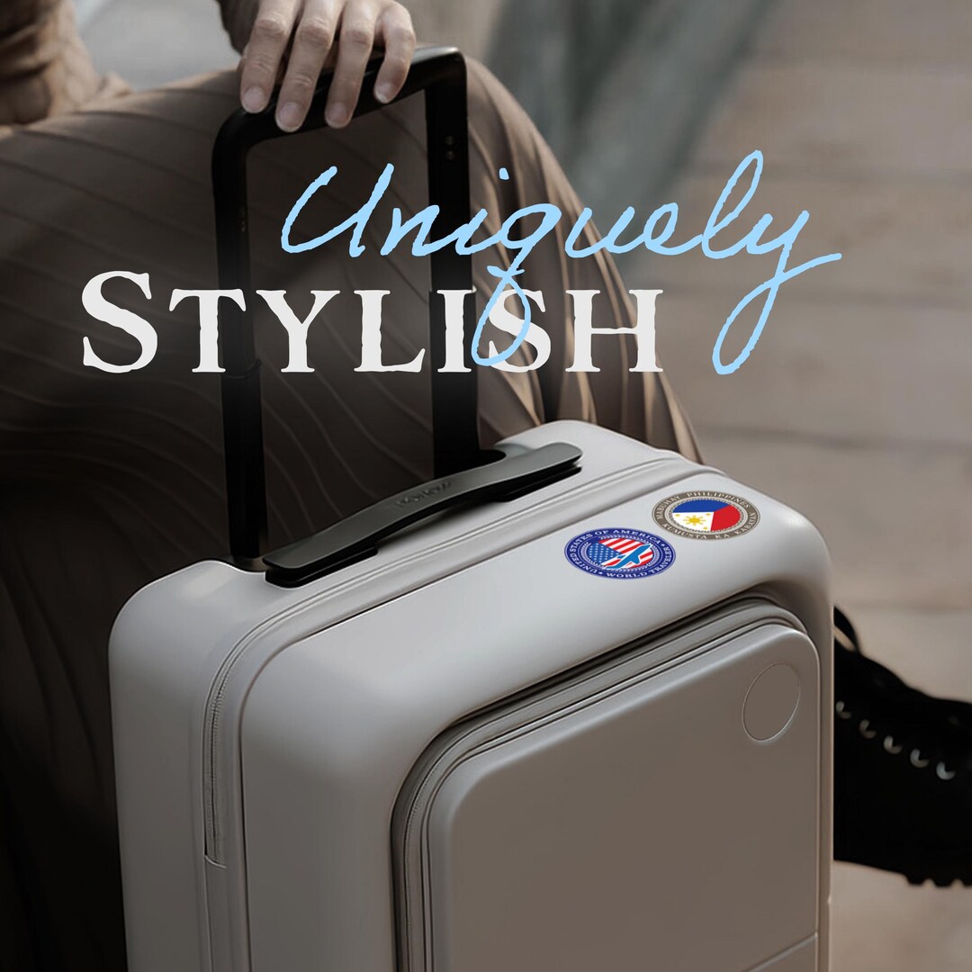 World Traveler Vinyl Decal Set, Philippines Balikbayan & USA Badges - Etsy