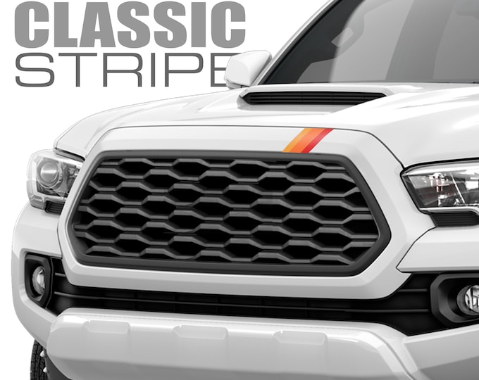 Many Size w & Custom Colors Retro Racing Stripes Rainbow Vinyl Die Cut ...
