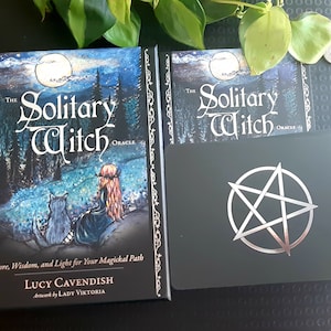 Oráculo da Bruxa Solitária, cartas de oráculo, baralho de oráculo, cartas de oráculo de bruxa, oráculo diverso, cartas de oráculo com livro, baralho de oráculo com bolsa