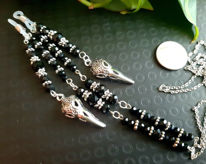 Satanic Glasses Chain Gothic Chain, Goth Eyewear, Alt Accessory