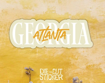 Atlanta Laptop Car Vinyl Bumper Sticker