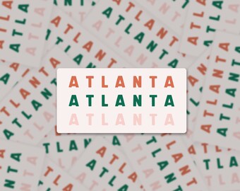 Atlanta Laptop Car Vinyl Bumper Water Bottle Sticker