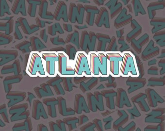 Atlanta Laptop Car Vinyl Bumper Sticker