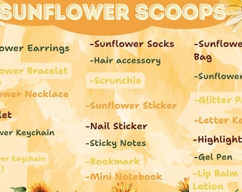 Sunflower Scoop, Mystery Scoops, Lucky Scoops, Surprise Scoop, 20+ items, Stationary and accessories, Grab Bag, Free gift with every order