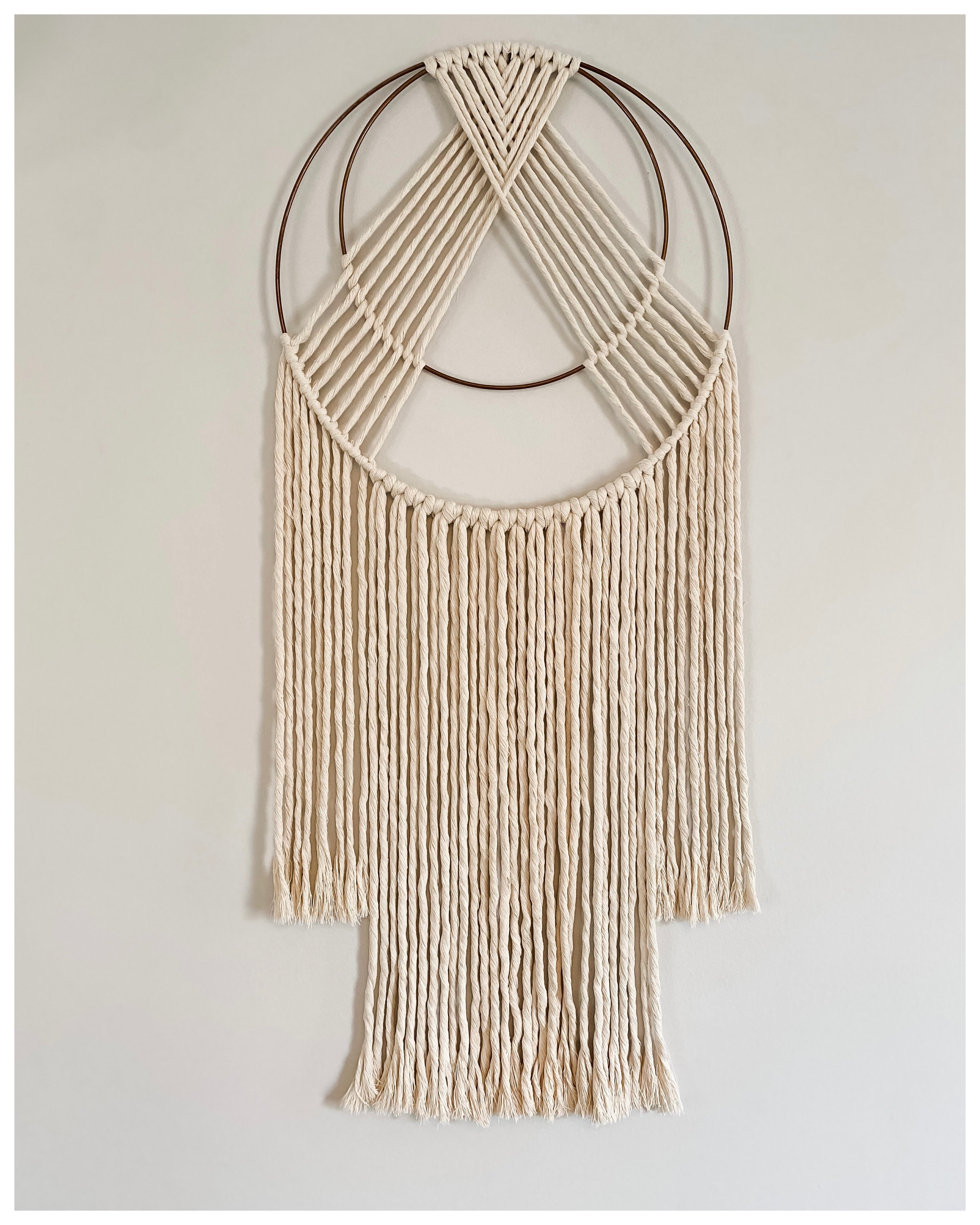 14 Ring Macrame Wall Hanging Etsy