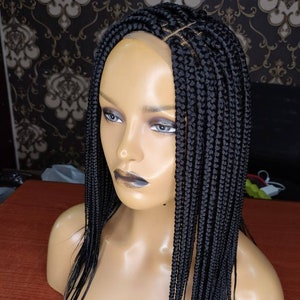 Human Hair Knotless Braided Side/Centre Full Lace Wig, Frontal Wig, 4*4 Lace Wig. Box Braided Wig, Braided Wigs for black women. Cornrow Wig