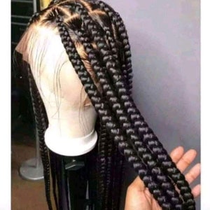 Knotless Full Lace Jumbo size Box Braided Wig, Braided Wigs for black women, Box braided wig, Medium size/ Big size box braided wig.
