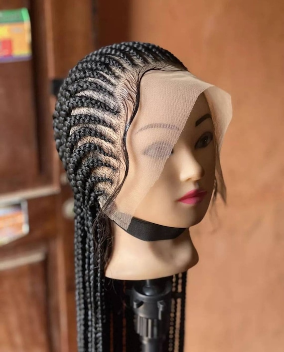 Pre-order Braided Wig, All Back Cornrow Braided Wig. Full Frontal Wig. Braid  Wigs for Black Women. Box Braid Wig. Frontal Wig. Cornrow Wig 