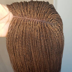 Peluca trenzada ligera, hecha a mano con microtrenzas. Pelucas trenzadas para mujeres negras. Peluca trenzada senegalesa con trenzas. Color 30.