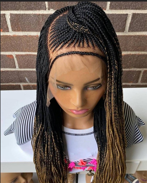 Ready to ship v-cut conrow wig Pre-order main image 4