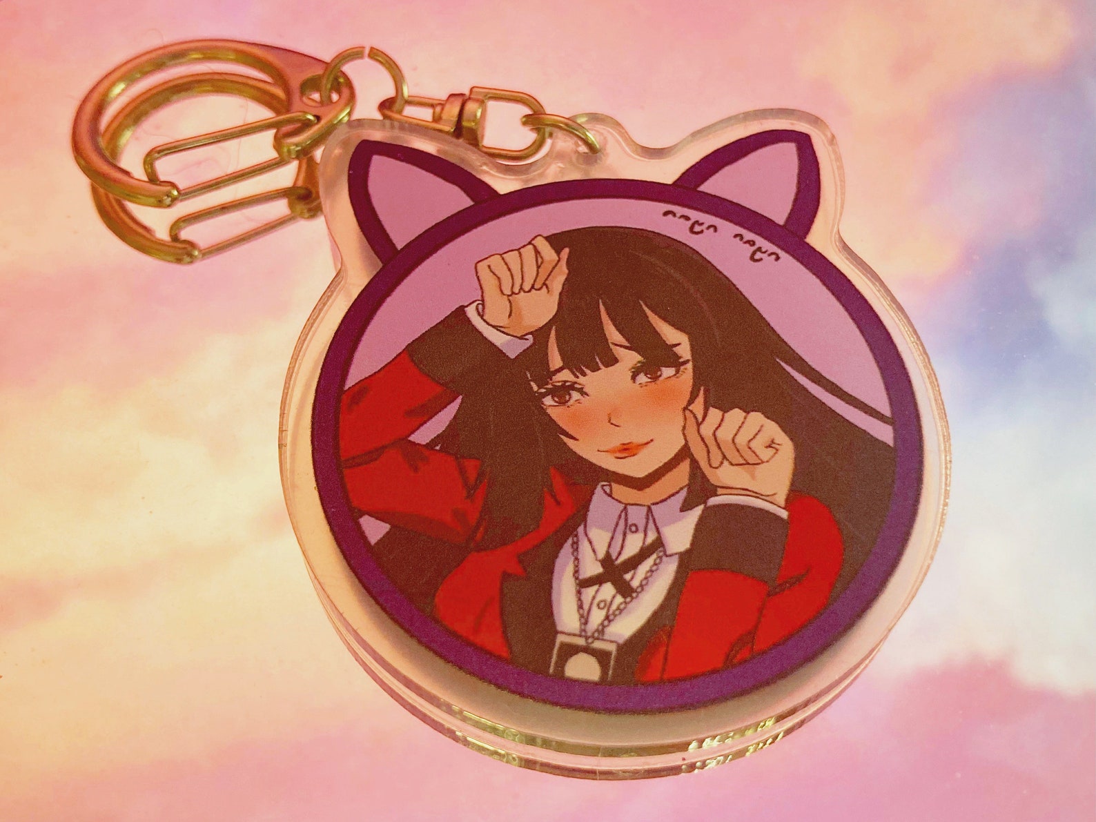 Kakegurui Jabami Yumeko Nyan Nyan Housepet Acrylic Keychain Etsy
