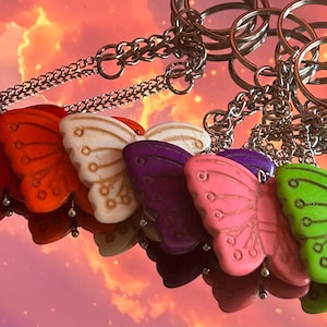 Butterfly Key Chain, Perfect for gift, Y2K, Dainty, Crystal Keychain, Boho Style, Healing