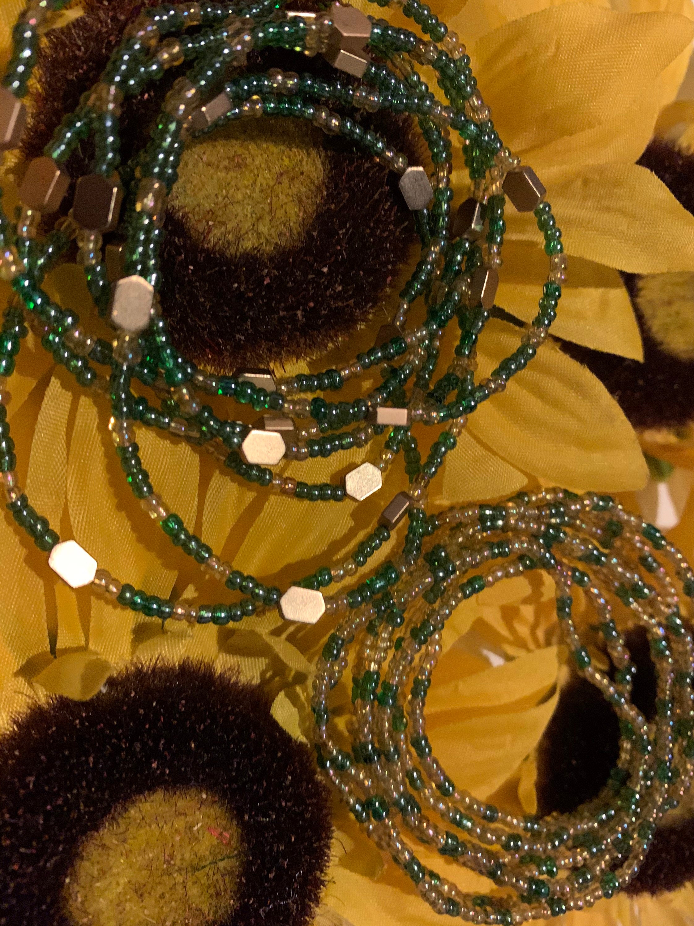 Custom Bundle 2 / Set of Two African Waist Beads, Belly Chain, Weight