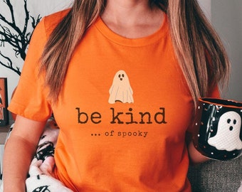 Be Kind of Spooky Halloween Shirt, Women Halloween Shirt, Funny Halloween Shirt, Choose Kindness Shirt, Counselor Teacher Halloween Shirt