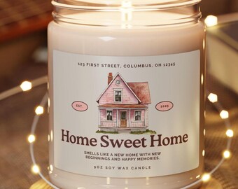 Custom Smells Like New Home Personalized Candle, New Home Housewarming Gift, House Closing Gift, Realtor Gift for Client, Home Care Package