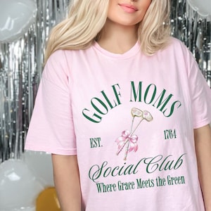Golf Mom Comfort Colors Shirt,Golf Mom Shirt,Golf Lover Gift, Women Coquette Golf Tee, Mothers Day Gift For Golf Mom, Golf Team Group Shirts