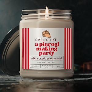 Polish Pierogi Candle, Funny Christmas Gift for Family, Wesolych Swiat, Poland Secret Santa White Elephant, Polish Babcia Busia Dziadek Gift
