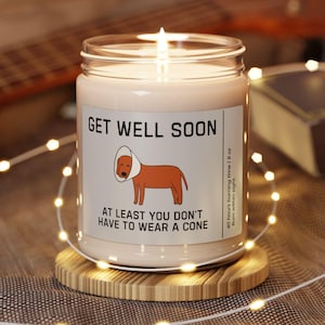 Funny Surgery Recovery Gift, Get Well Soon Candle, Cheer Up Gift For Friend, Hysterectomy Gift, Self Care Candle for Friend Surgery Recovery