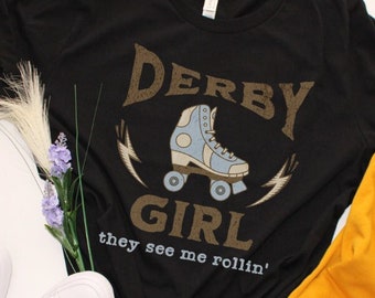 Roller Derby Girl Geschenk Shirt Derby Mom Roller Skating Passende Team Tees Roller Girls Lustige Roller Derby League Rollschuh T-Shirt
