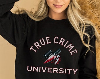 Sudadera True Crime, podcasts sobre crímenes y criminales documentales, sudadera con capucha amante de la serie de programas de crímenes de televisión, camisa de cuchillo de bala para adicto al crimen verdadero