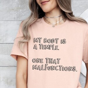 My Body is a Temple Shirt. Chronic Pain Flare Up Shirt,Invisible Illness Awareness, POTS Awareness, Invisible Disability Spoonie, Autoimmune
