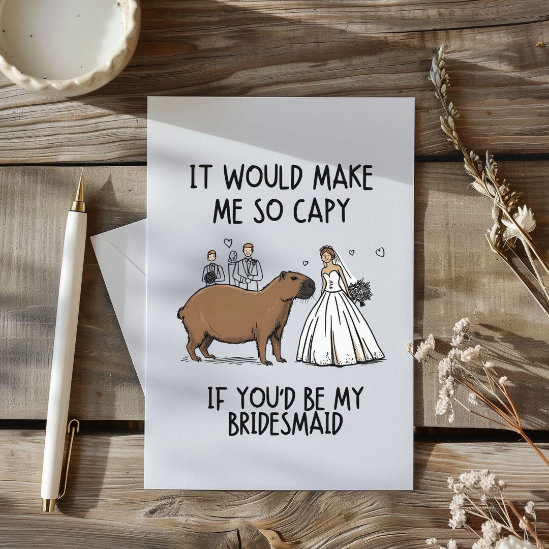 Bridesmaid Proposal Card, Bow Bridesmaid Proposal Card, Be My ...