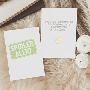 Carte nouvelle grand-mère, carte de révélation de grossesse pour grand-parent, faire-part de grossesse amusant, révélation de bébé surprise, spoiler « Nous allons avoir un bébé »