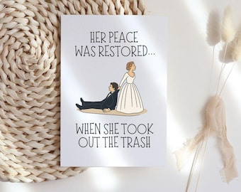 Tarjeta de apoyo para el divorcio, felicitaciones por tu divorcio, tarjeta de divorcio divertida, tarjetas de divorcio inspiradoras para ella, celebración del divorcio para recién solteros