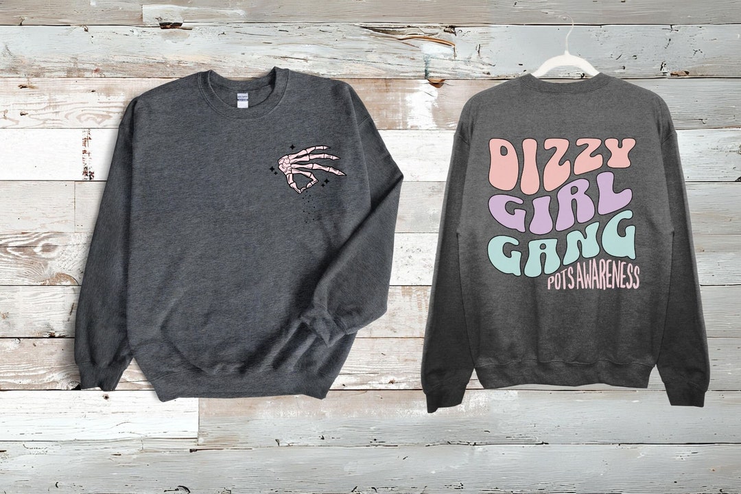Pastel POTS Syndrome Crewneck, Dizzy Girl Gang, People of the Salt