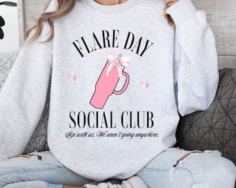 Girocollo Flare Day, Ansia da malattia cronica, Endometriosi, POTS, SM, Fibromialgia, Felpa con nebbia sarcastica Flare Cog, Dolore cronico Coquette