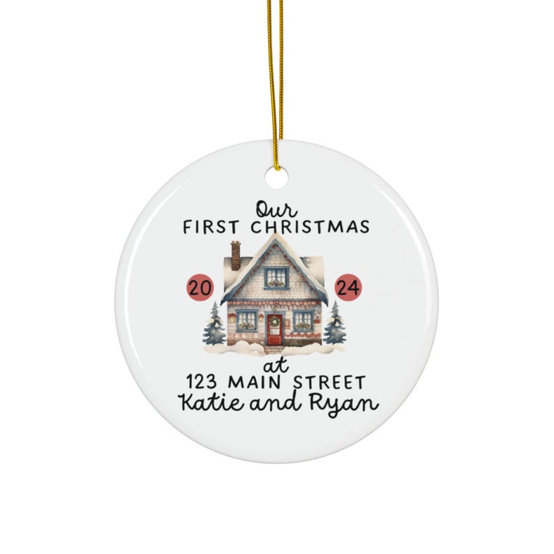 Personalized New Home Ornament 2024, Our First Christmas at New Address