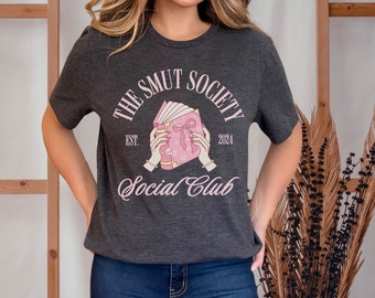 Camisa del club de lectura Spicy Smut Stfuattdlagg, camisa de amante del romance oscuro para el lector de Smut, regalo picante Booktok Merch para la chica librera moralmente gris