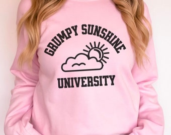 Grumpy Sunshine Book Tropes Crewneck, Bluza Book Tropes, Koszula Dark Romance, Koszula Bookish, Booktok Romantasy Merch, Czytelnik Spicy Smut