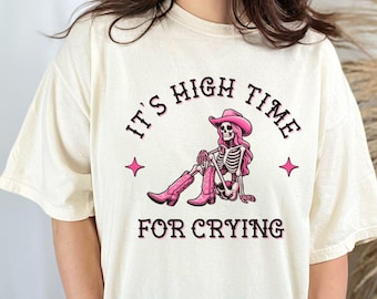 Country Girl Comfort Colors, A Little Bit Country, A Little Bit Emo Shirt,Skeleton Cowgirl Shirt, Country Western Music Emo Cowboy Shirts