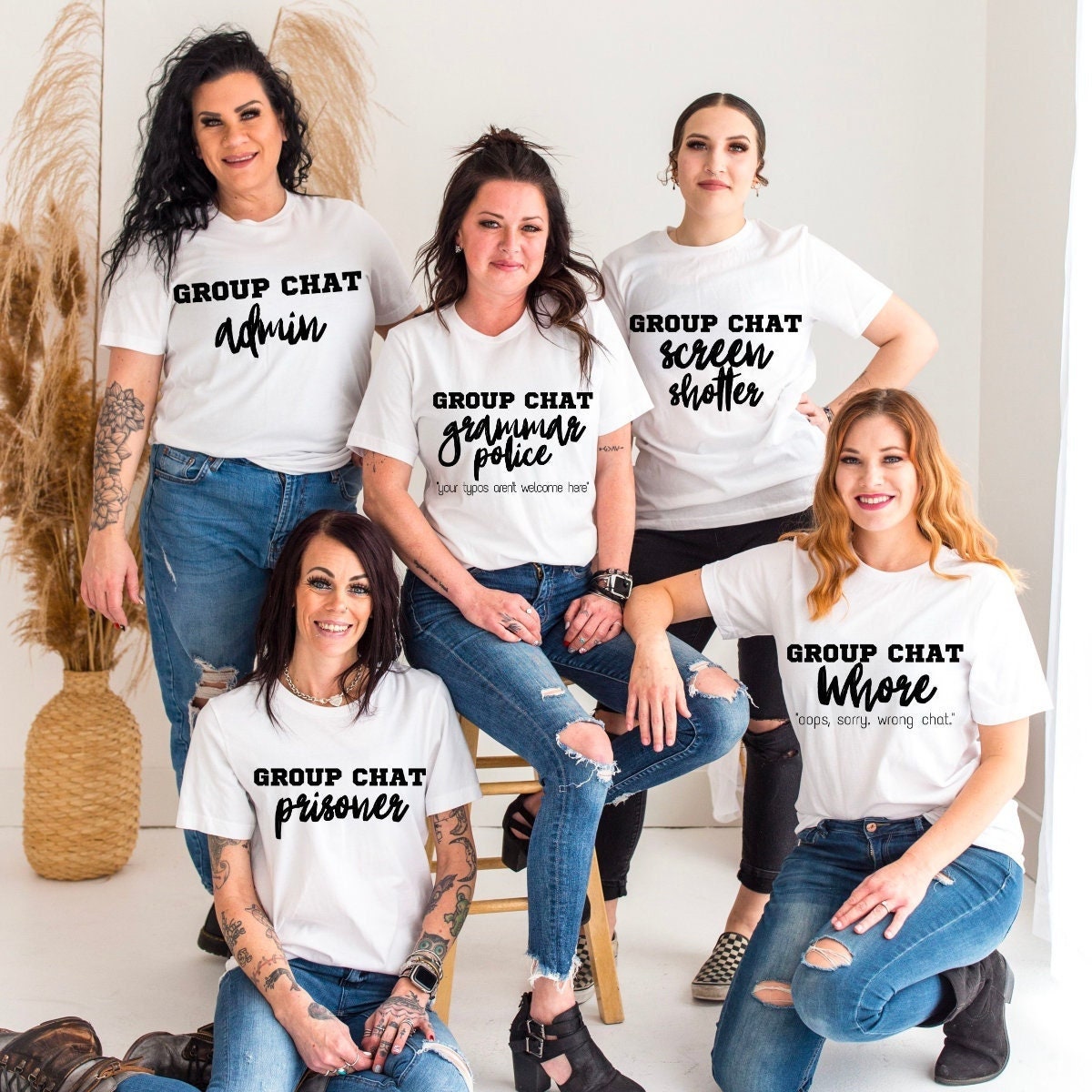 Group Chat Friend Group Shirts, Girls Trip Group Shirts, Group Birthday,  Funny Matching Group Shirts, Family Matching Shirts, Most Likely To 