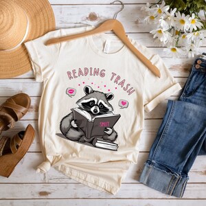 Bookish Raccoon Shirt, Smut Trash Reader Romance Goblincore,Gift For Book Lover, Funny Reading Raccoon Bookish Tee, Smutty Romantsy Books