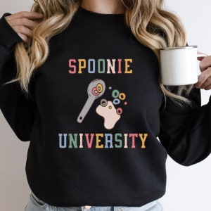 Spoonie Crewneck Sweatshirt Chronic Illness,Chronic Pain Shirt Spoonie Theory, POTS,Dysautonomia, Fibro Chronic Illness awareness sweatshirt