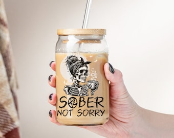 Regalo di supporto appena sobrio, Recupero sobrio, Recuperiamo, Normalizziamo il regalo di sobrietà, Pietra miliare della sobrietà, Festeggiamo il bicchiere per bere acqua sobria
