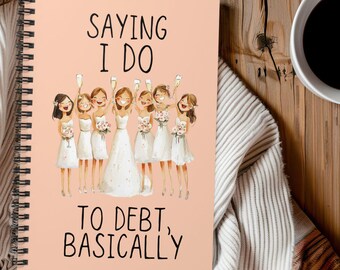 Funny Wedding Planning Notebook, Wedding Journal from Friend, Bride to Be Wedding Planning, Engagement Gift, Spiral Notebook - Ruled Line