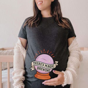 Mystical Witchy Pregnancy Announcement Shirt, Baby Reveal Tarot Card Shirt, Halloween Mama to Be Gift, Magical Expectant Future Mom Shirt