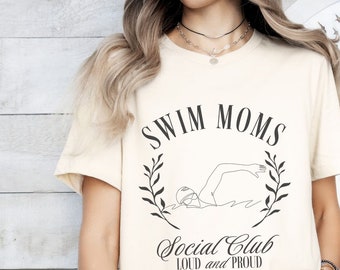 スイムママライフ スイムママシャツ、スイムママソーシャルクラブTシャツ、水泳チームのママへのギフト、水泳選手のママへのギフト、ヒートレーンスイミングバイブ