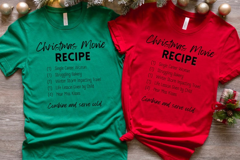 Christmas Movie Watching Recipe Shirt Christmas Movie Season Hot Cocoa Shirt Small Town Movie Shirt Movies by the Fire with my Dog image 6