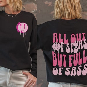 Spoonie Life Crewneck Sweatshirt, POTS Syndrome Tachycardia Chronic Illness Flare Day Lupus Fibro Potsie, All out of Spoons, Fainting Dizzy