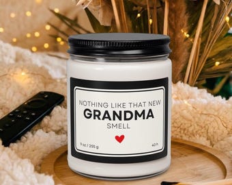 Grandma Pregnancy Reveal Candle, Nothing Like A New Grandma Smell, Grandma to Be Gift, Pregnancy Announcement for Grandma, Baby Reveal Gift