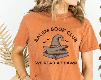 Salem Book Club Shirt, Bookish Halloween Tee, Spooky Book Lover Shirt, Salem Witches, Spooky Season  Shirt Thriller Reader, Witchy Reader